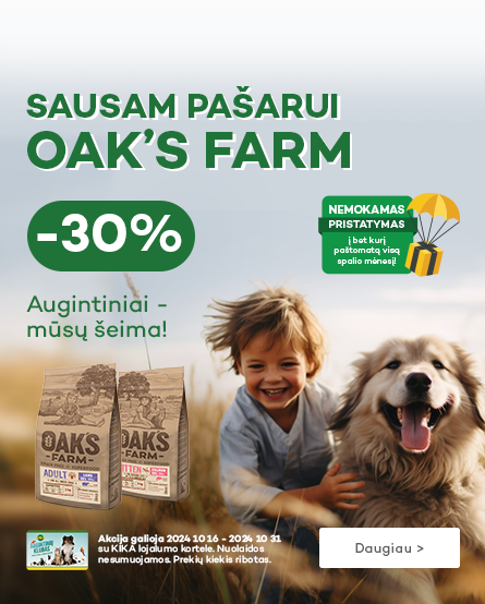 Sausam pašarui OAK'S FARM -30%!