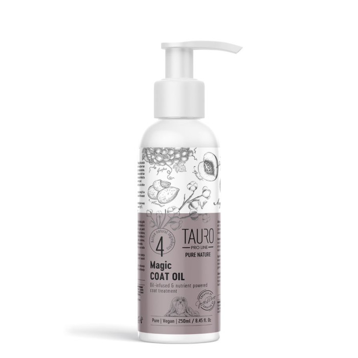 TAURO PRO LINE Pure Nature magic coat oil, šunų kailio priežiūros aliejus 