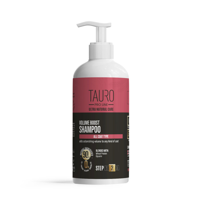 TAURO PRO LINE Ultra Natural Care šampūnas suteikiantis šunų ir kačių kailio apimties 