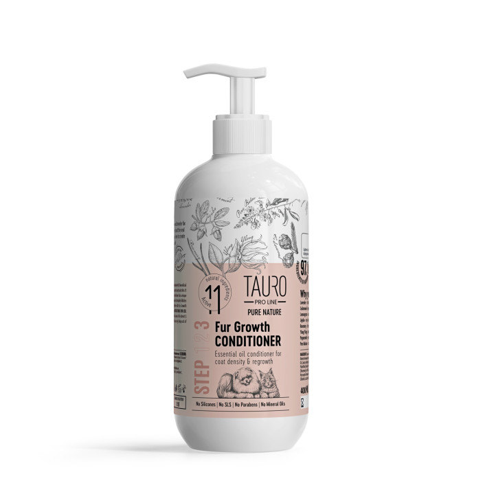 TAURO PRO LINE Pure Nature Fur Growth šunų ir kačių kailio augimą skatinantis kondicionierius 