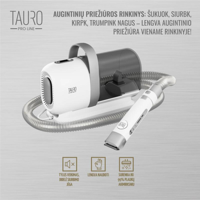 TAURO PRO LINE 7in1 gyvūnų augintinių kailio priežiūros rinkinys 