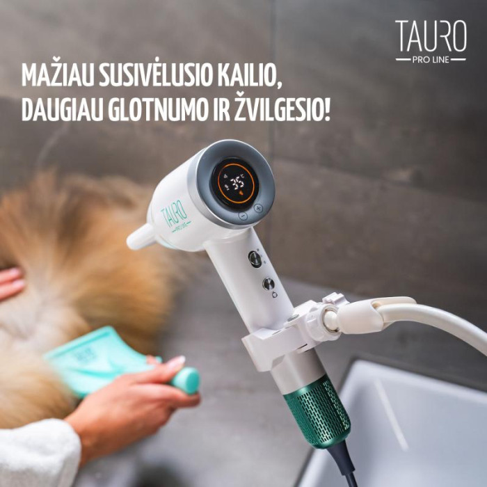 TAURO PRO LINE rankinis gyvūnų augintinių kailio džiovintuvas su neigiamų jonų generavimo technologija 