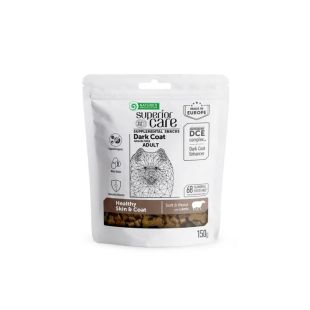 NATURE'S PROTECTION SUPERIOR CARE visų veislių suaugusių tamsaus kailio šunų, sveiko kailio ir odos stiprinimui, begrūdis pašaro papildas - skanėstai su ėriena 150 g