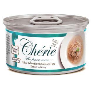 CHERIE Signature Gravy konservuotas suaugusių kačių pašaras su tunu padaže 80 g