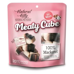 NATURAL KITTY šunų ir kačių pašaro papildas-skanėstas, garinta skumbrė 60 g