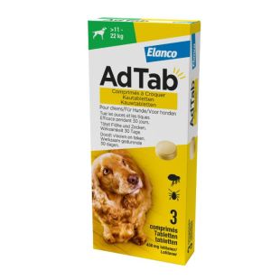 ADTAB kramtomosios tabletės 11–22 kg svorio šunims 450 mg 1 tabletė