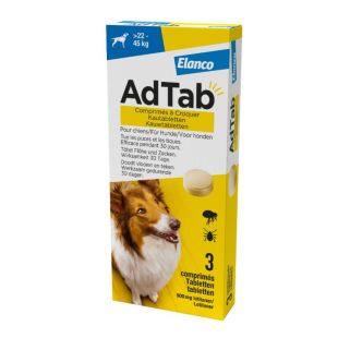 ADTAB kramtomosios tabletės 22–45 kg svorio šunims 900 mg 1 tabletė