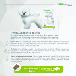 NATURE'S PROTECTION SUPERIOR CARE begrūdis suaugusių šunų pašaro papildas – skanėstai su balta žuvimi 150 g