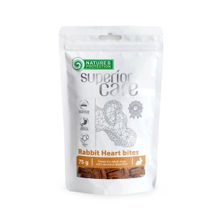 NATURE'S PROTECTION SUPERIOR CARE Šunų skanėstai triušių širdžių gabaliukai 75 g