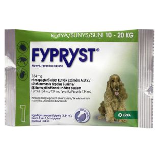 FYPRYST užlašinamasis tirpalas šunims nuo erkių ir blusų 10-20 kg, 1 pip.